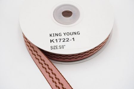 Center Stitched Woven Ribbon_K1722-1-1_rose pink